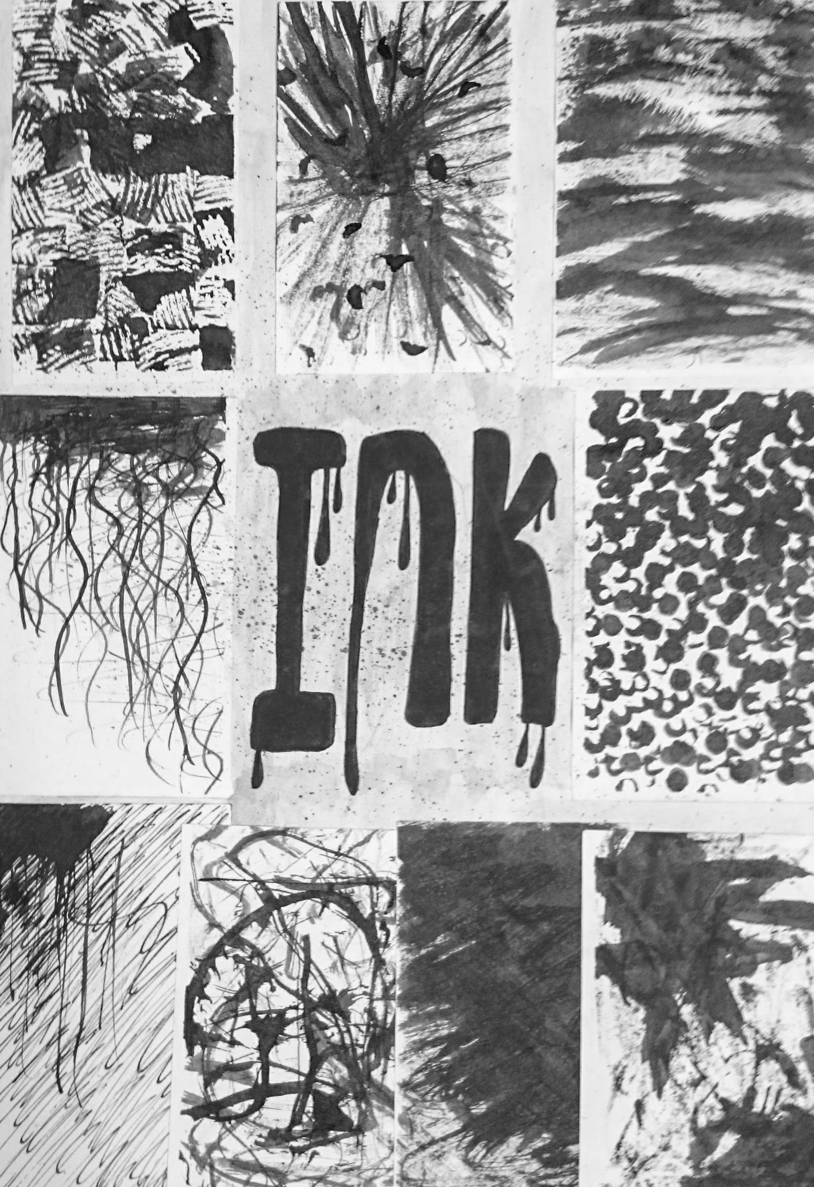 indian ink mark making lesson